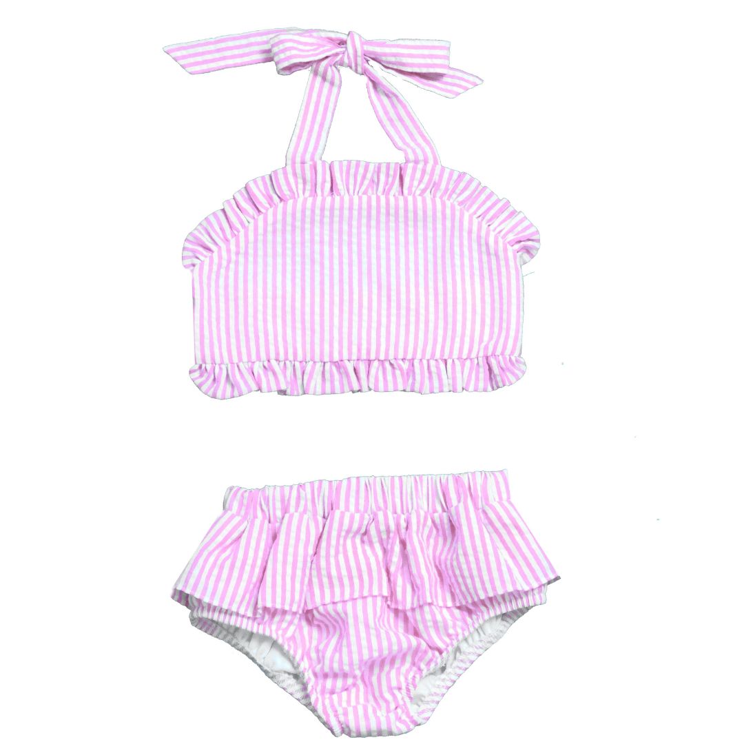 Seersucker One Piece and Two Piece Swimsuits