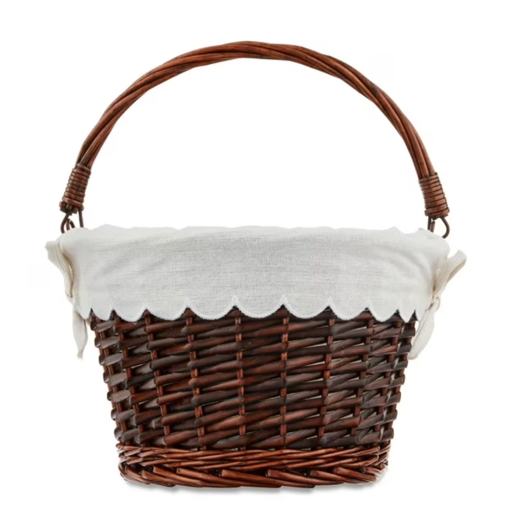Lined Wicker Easter Basket