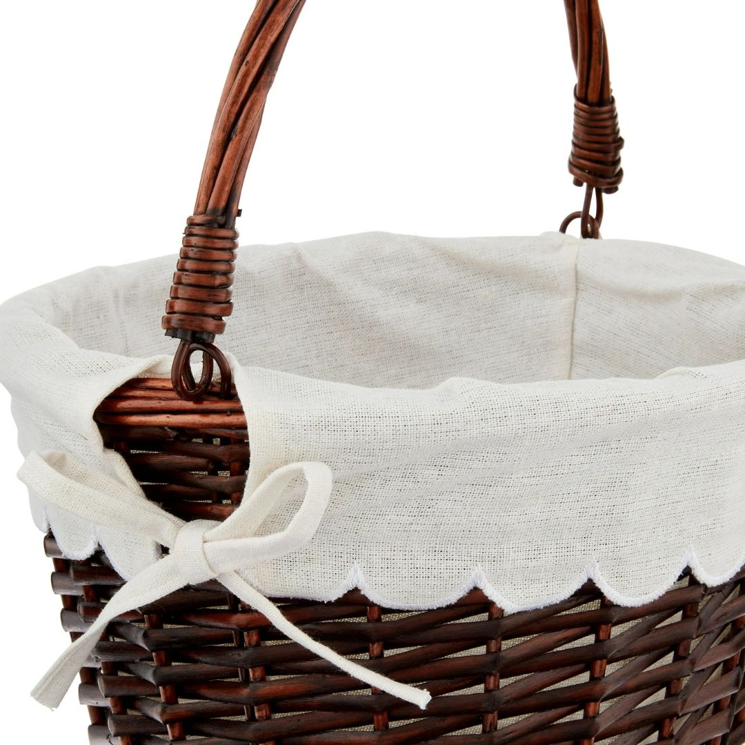 Lined Wicker Easter Basket
