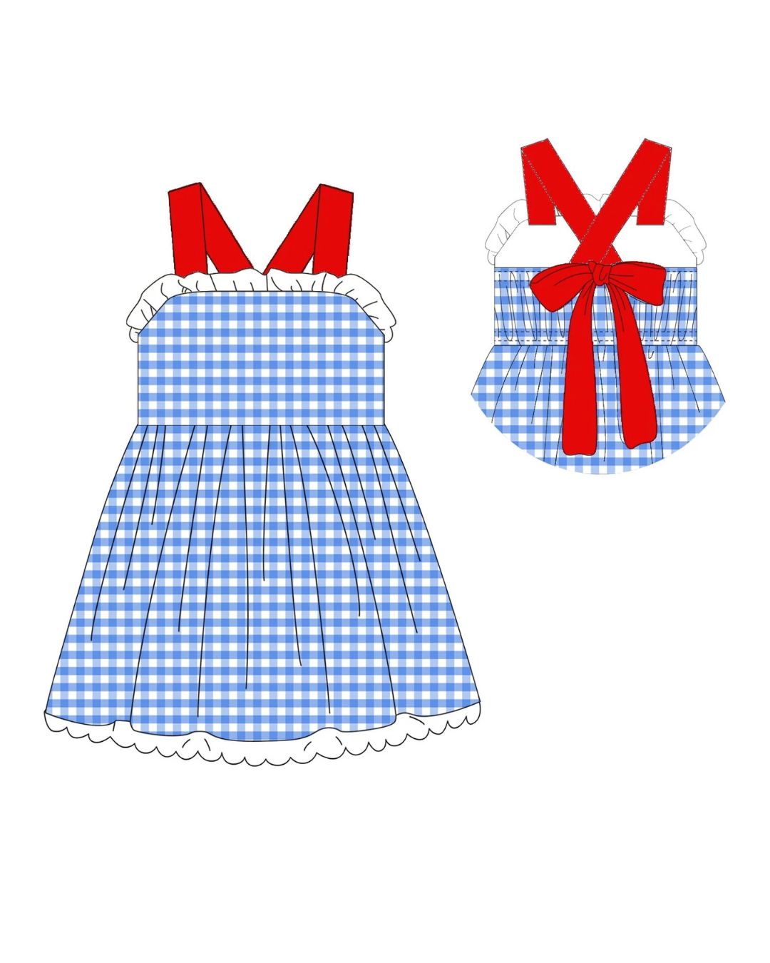 Aspen Woven Patriotic Girls Dress