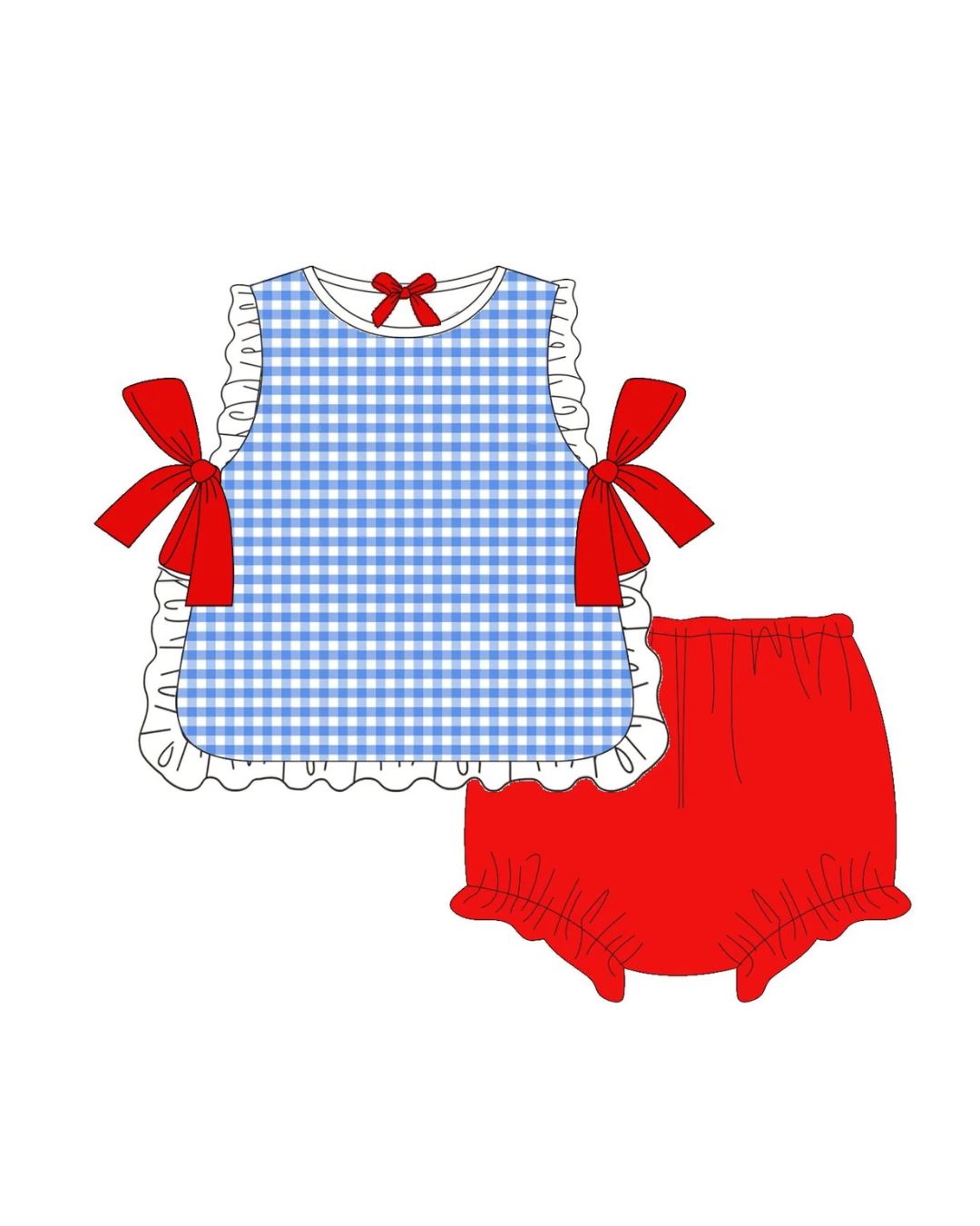 Aspen Woven Patriotic Girls Apron