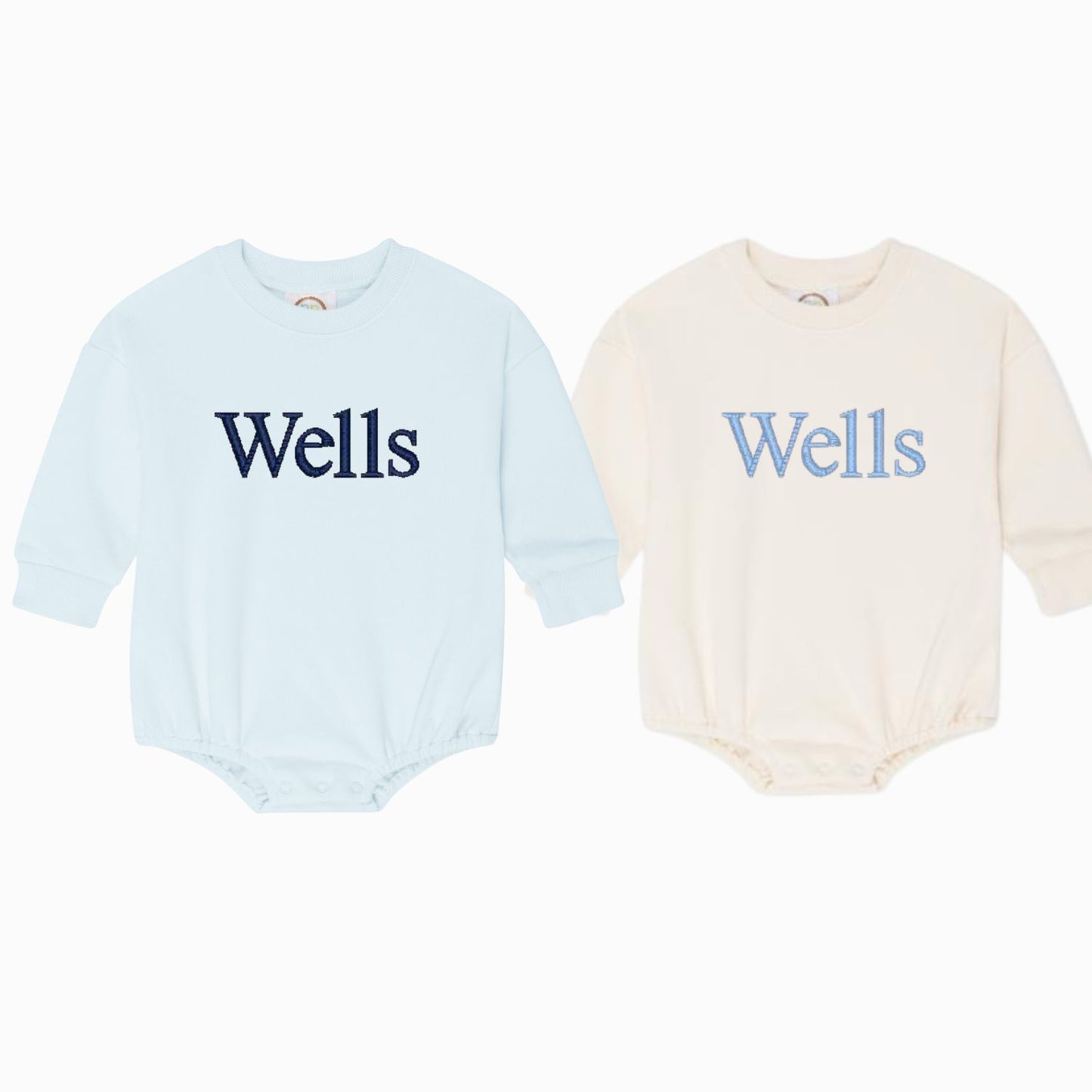 Sweatshirt Bubble Pack- Light Blue/Cream