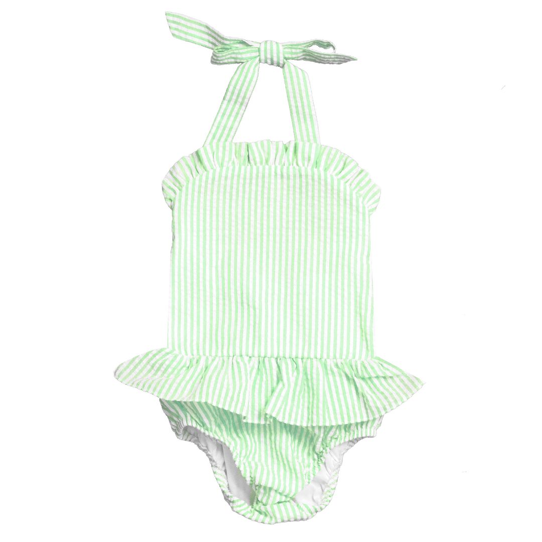 Seersucker One Piece and Two Piece Swimsuits