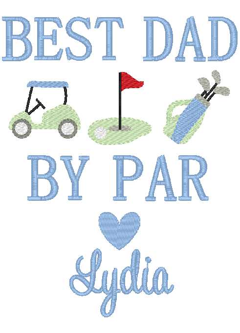 Father's Day Golf Large Microfiber Towel