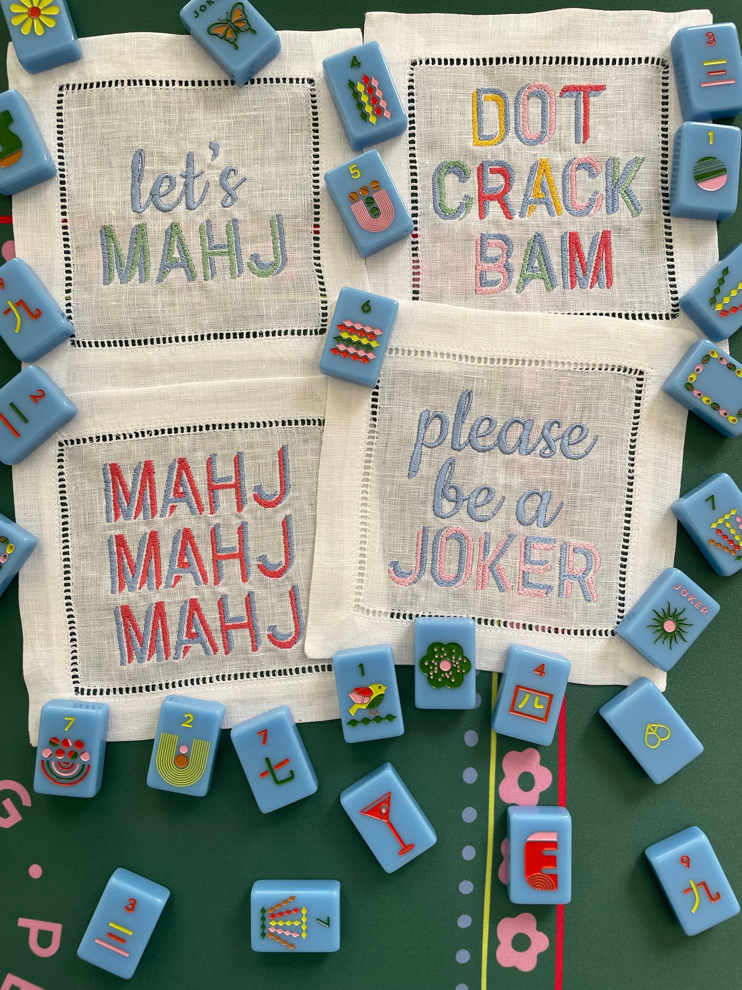 Colorful Mahjong Cocktail Napkins