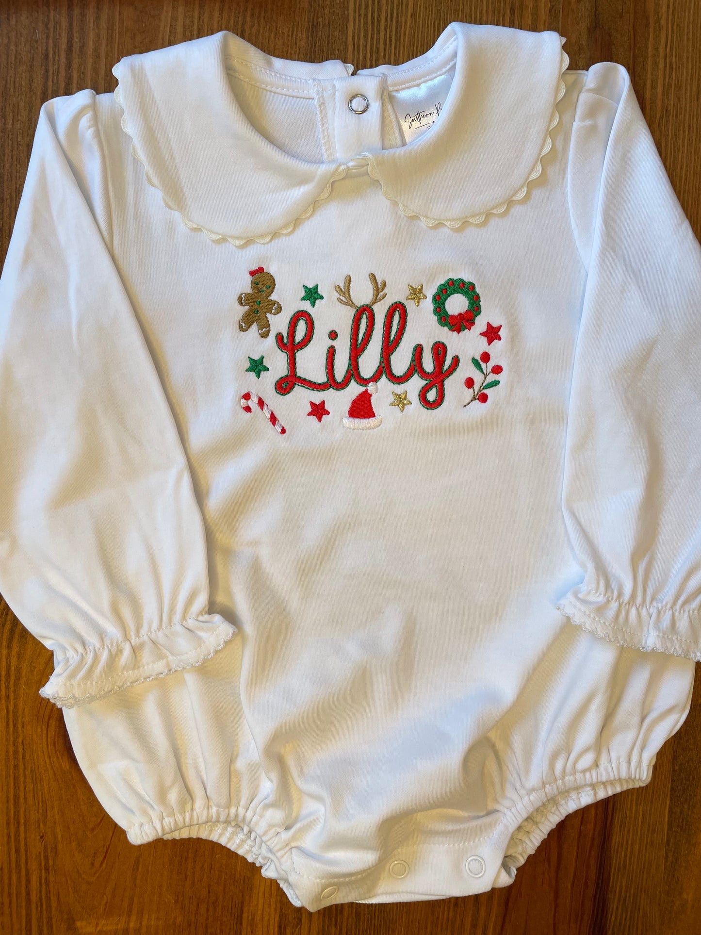 Christmas Ric Rac Long Sleeve Bubble