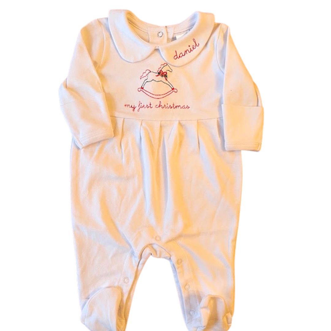 My First Christmas Collared Footie