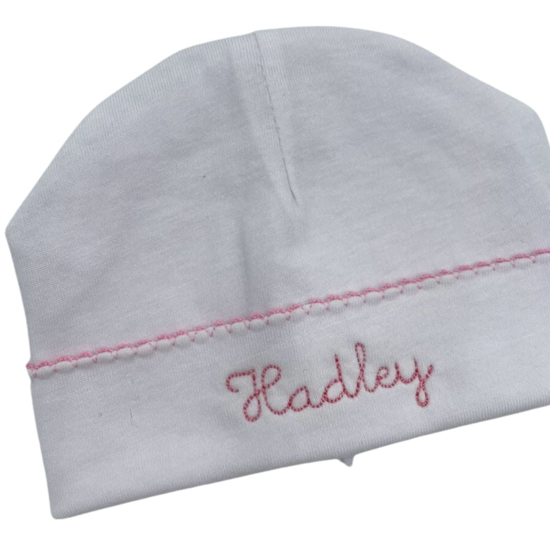 Custom Picot Trim Newborn Hat