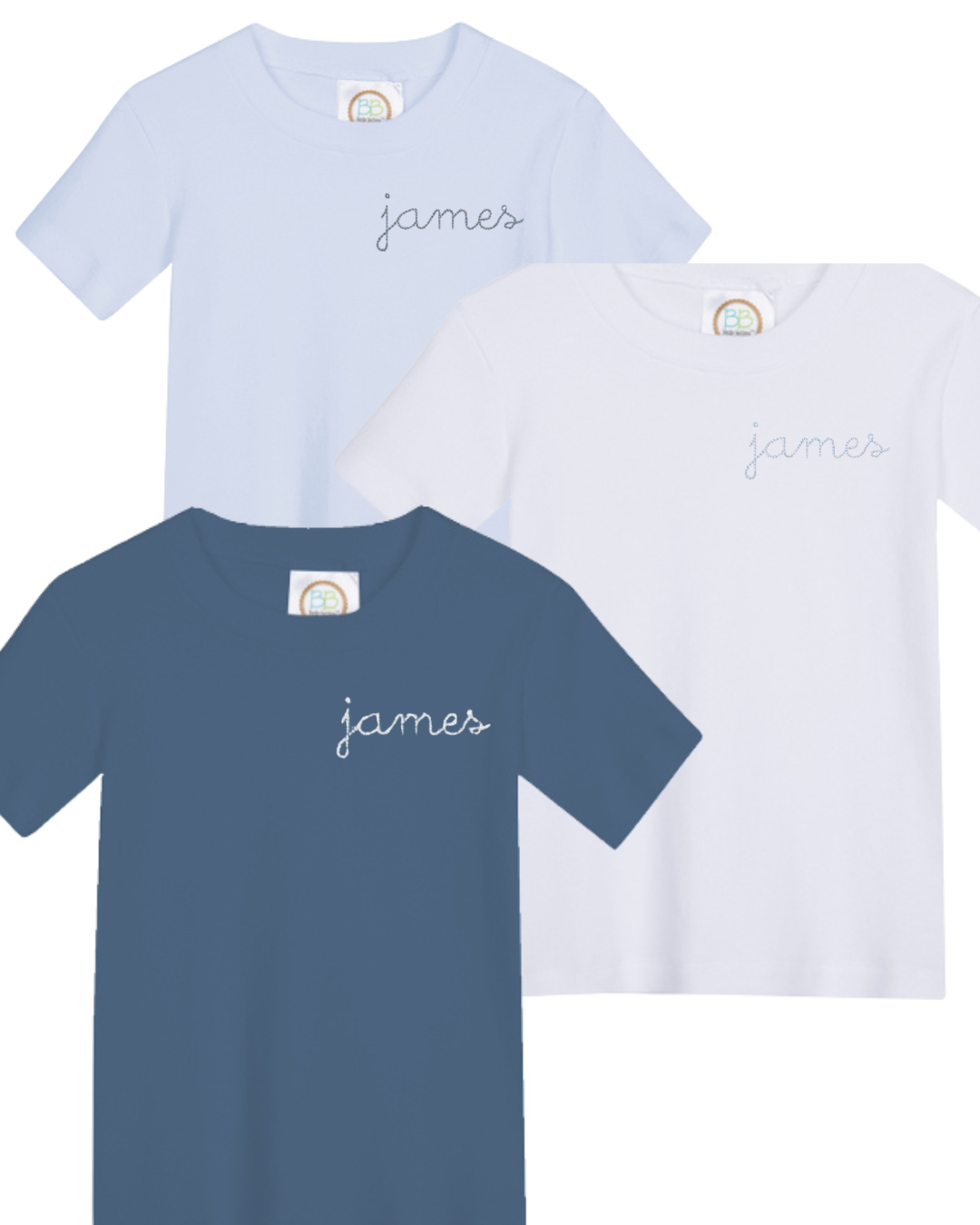 Simple Name T Shirt 3 Pack - Boy