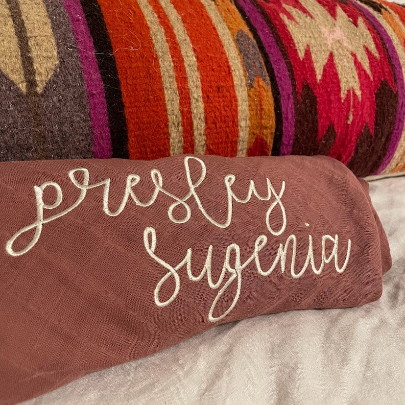 Custom Muslin Swaddle Blanket