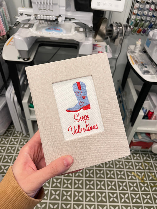 Linen Valentines Album Book 4X6