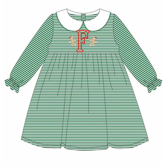 Girl Collared Striped Dress