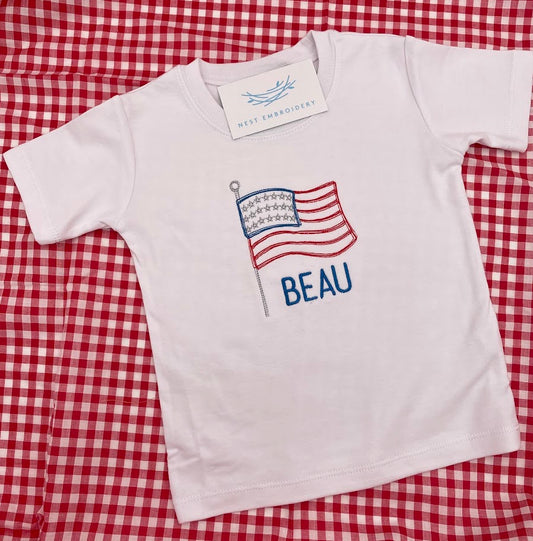 Customizable 4th of July Flag Sketch T-Shirt