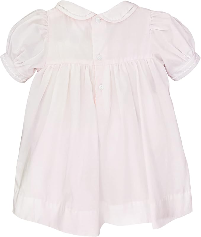 Feather and Pintucks Dress, Bloomers and Bonnet