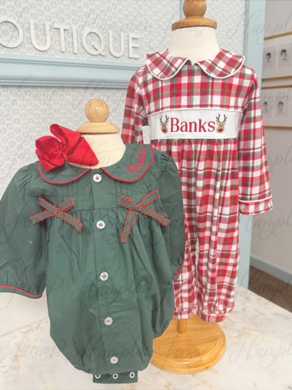 Christmas Check Romper