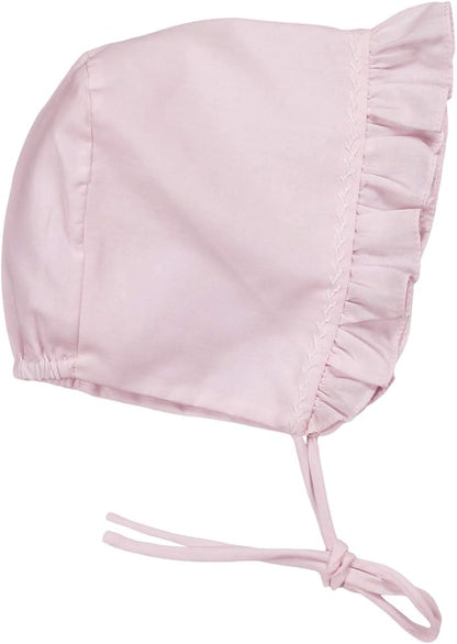 Feather and Pintucks Dress, Bloomers and Bonnet