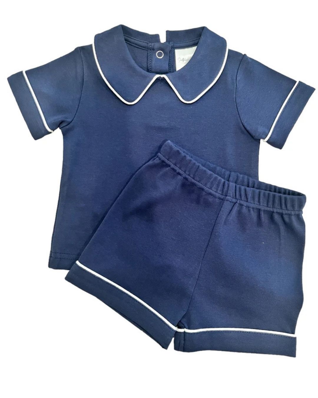 Piping Collared Short Set