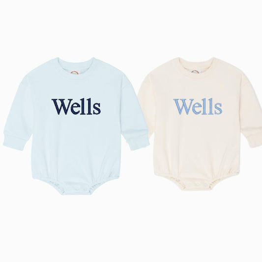 Sweatshirt Bubble Pack- Light Blue/Cream