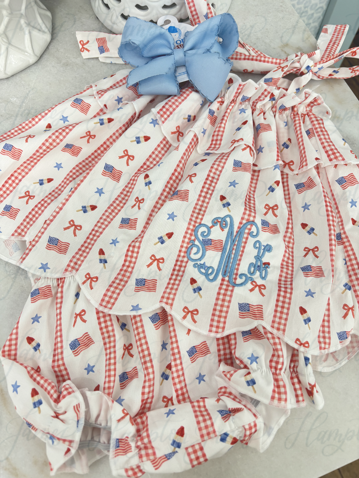 *June arrival* All American Tie Diaper Set