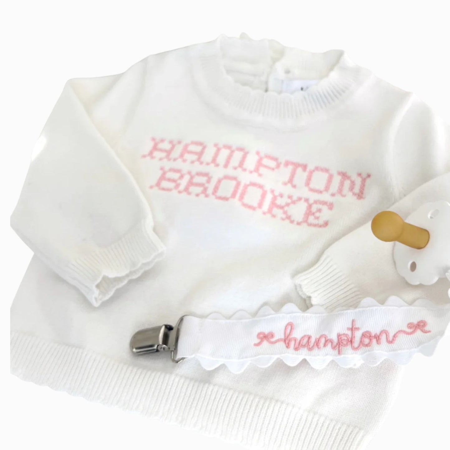 Scallop Organic Cotton Knit Set - OCTOBER TAT