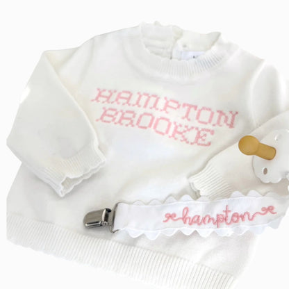 Scallop Organic Cotton Knit Set - OCTOBER TAT