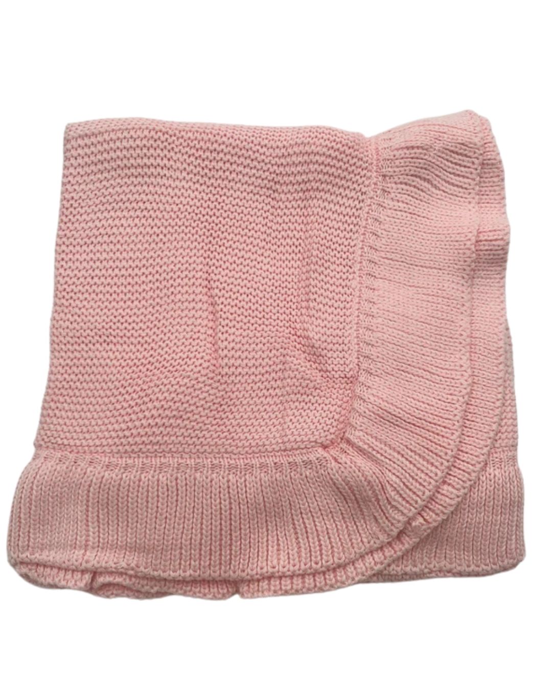Knit Ruffle Edge Blanket