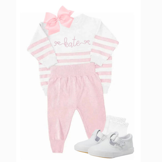 Striped Organic Cotton Knit Set *November TAT*