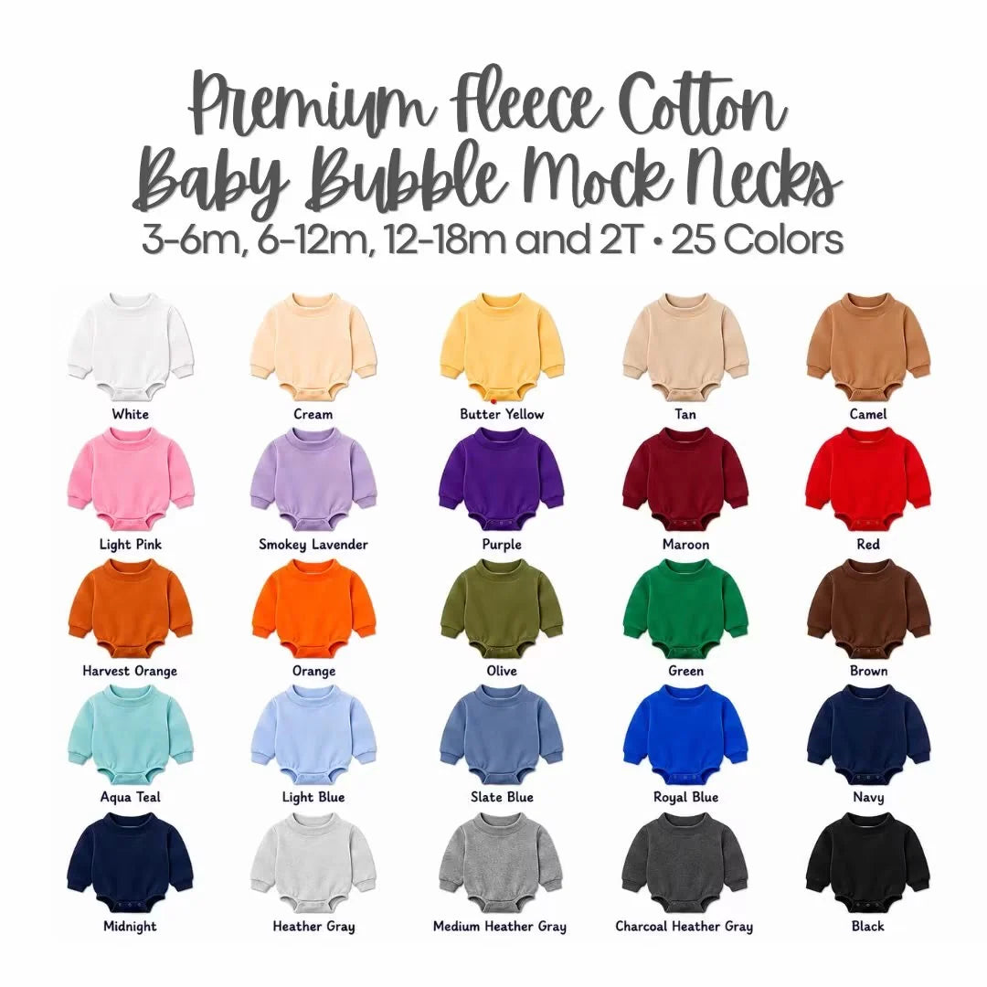 Pre- Order :  Baby Mock Neck Sweatshirt Bubble - September TAT