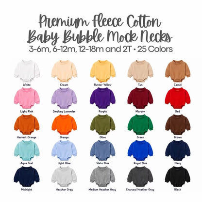 Pre- Order :  Baby Mock Neck Sweatshirt Bubble - September TAT