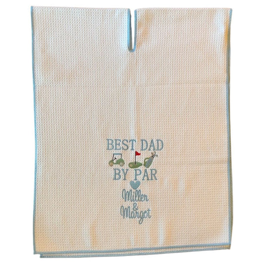 Father's Day Golf Large Microfiber Towel - Blue Edge