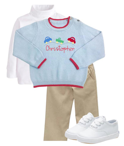 Blue and Red Sweater