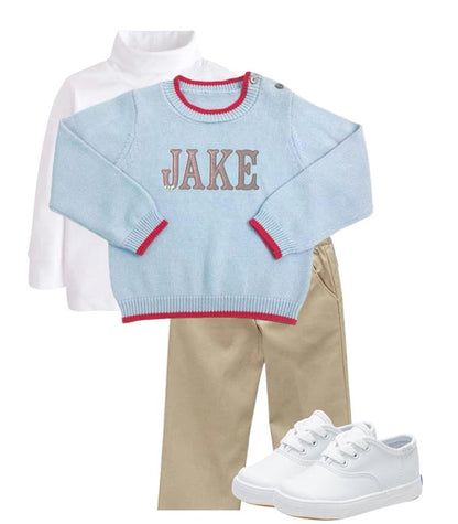 Blue and Red Sweater