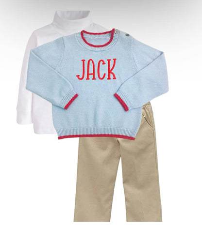 Blue and Red Sweater