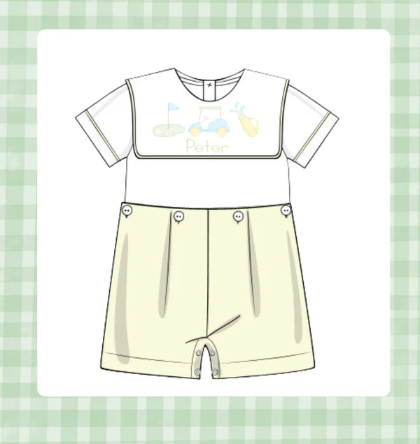 *Easter and Golf Pre-Order* Boys Spring Short Set - Ships end of March