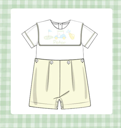 *Easter and Golf Pre-Order* Boys Spring Short Set - Ships end of March