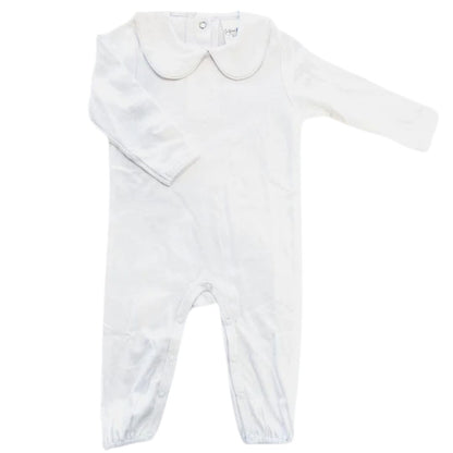 Valentines Boys Piped Edge Collared Romper