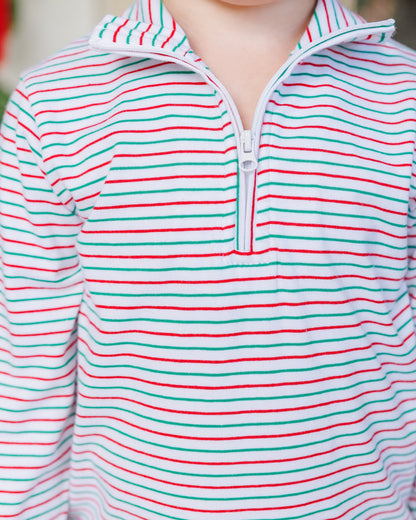 Christmas Candy Stripe Evan Pullover + Knit Red Pants