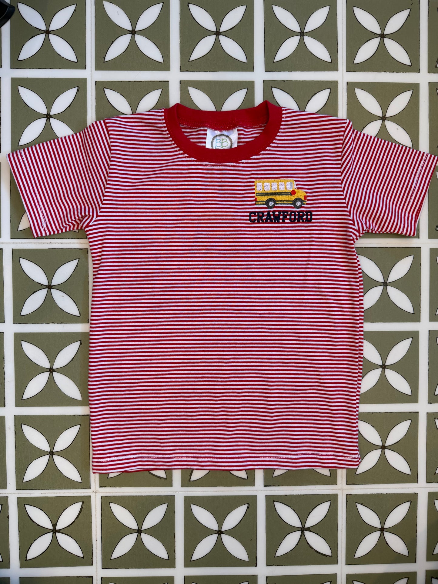 Red Stripe  Bus T Shirt