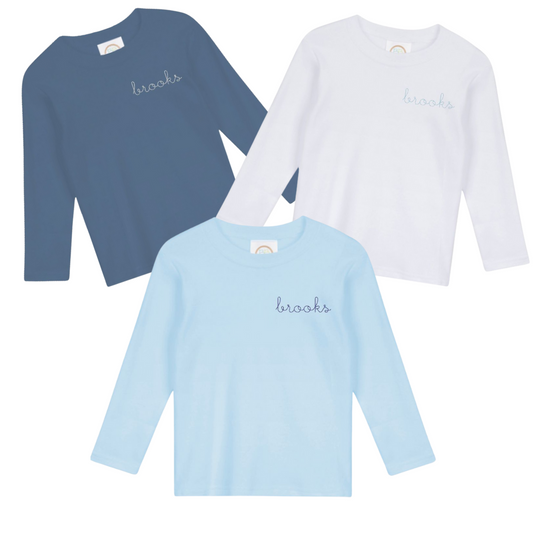 3 Long Sleeve T Shirt Pack - Hadley Name