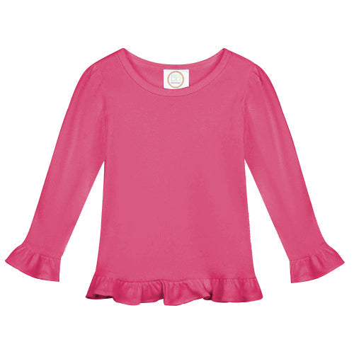 Valentines Girls Ruffle Play Shirt