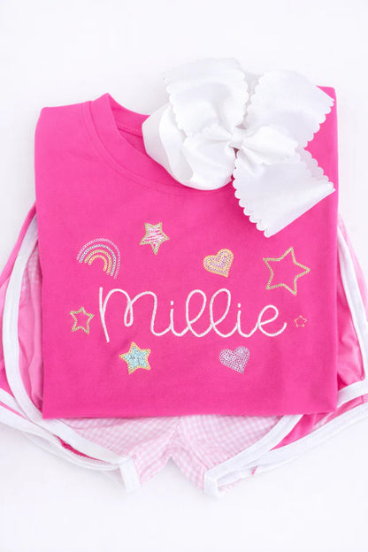 *Mid May Pre-Order* Pink and Hot Pink Seersucker Shorts