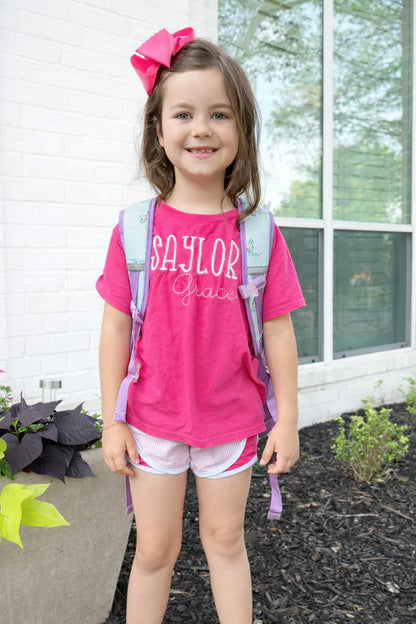 *Mid May Pre-Order* Pink and Hot Pink Seersucker Shorts