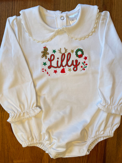 Christmas Ric Rac Long Sleeve Bubble