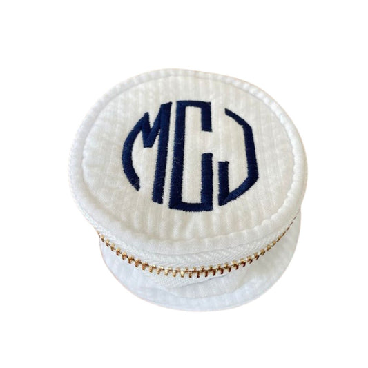 Mint Mini Button Bag with Thin Circle Monogram