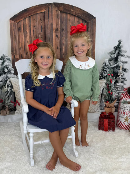 Christmas Corduroy Pleated Dress