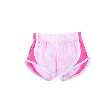 *Mid May Pre-Order* Pink and Hot Pink Seersucker Shorts
