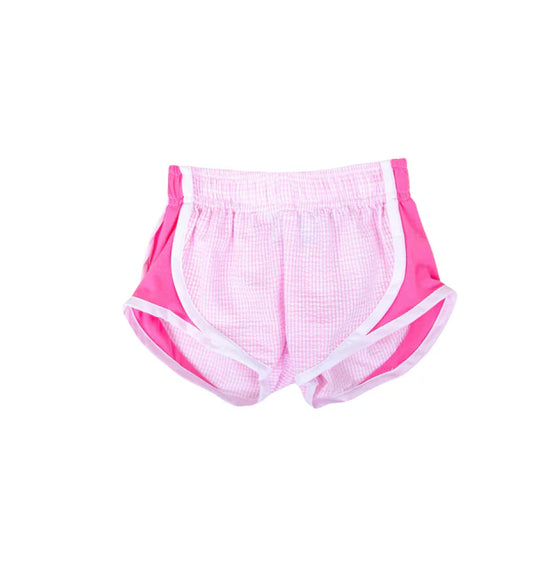 *Mid May Pre-Order* Pink and Hot Pink Seersucker Shorts