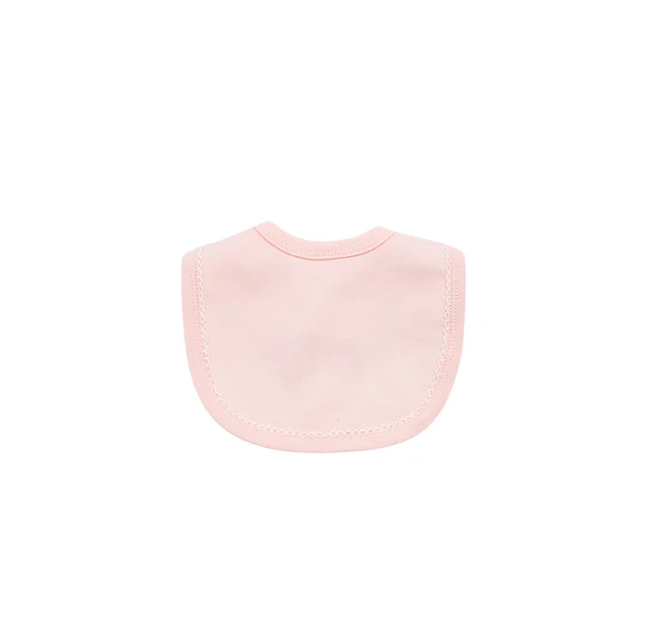 Valentines Picot Trim Bib