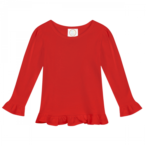 Valentines Girls Ruffle Play Shirt