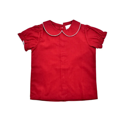 Valentines Picot Trim Woven Shirt